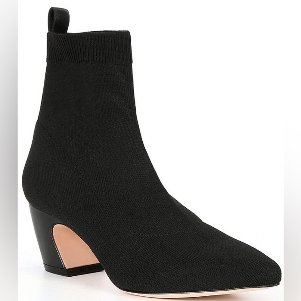 Chic Black Knit Ankle Booties